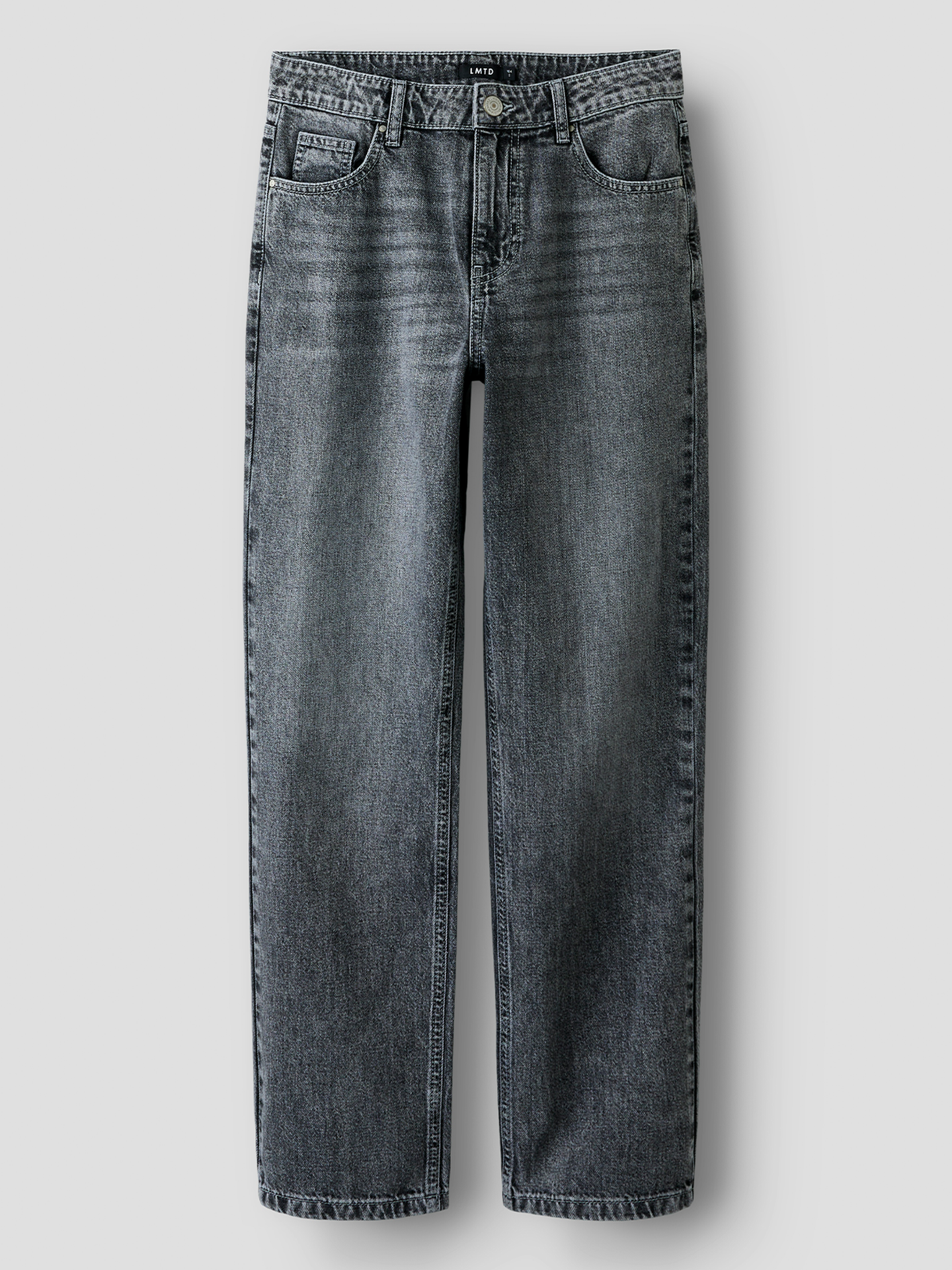LMTD Bex Denim Straight Pant Grey denim