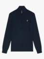 Lyle & Scott Cotton Merino Quarter Zip Jumper Dark Navy