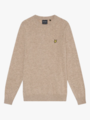 Lyle & Scott Lambswool Blend Crew Neck Jumper Heritage Taupe Marl