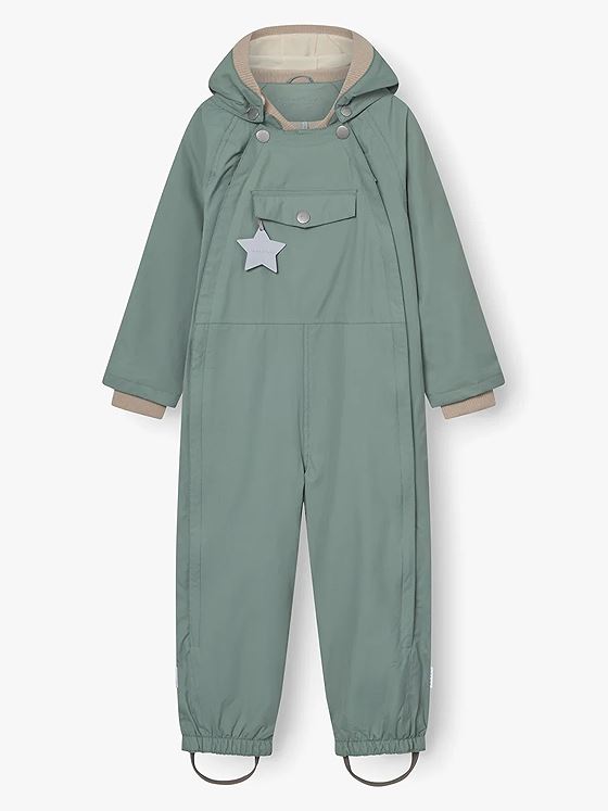 Mini A Ture Wisto Fleece Lined Coverall Granite green
