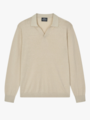 Mads Nørgaard Cotton Lino Theo Polo Long Sleeve Knit Castle Wall