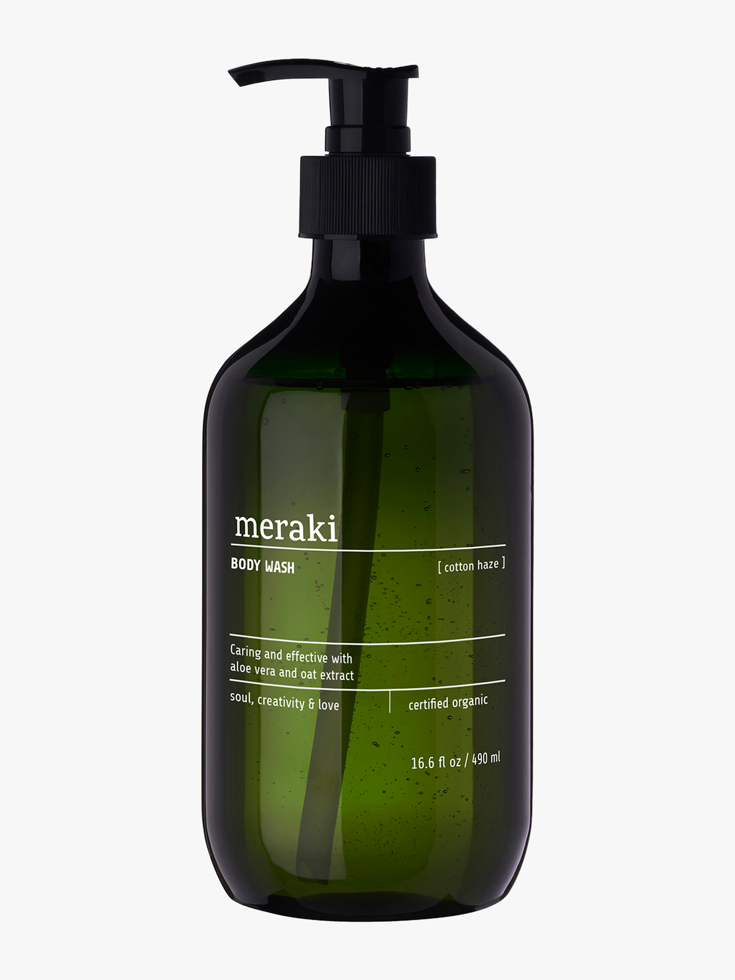 Meraki Body Wash Cotton Haze 490 ml Grønn