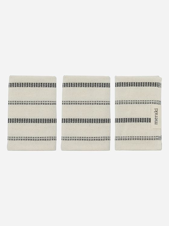 Meraki Vaskeklut 3-Pakk Offwhite