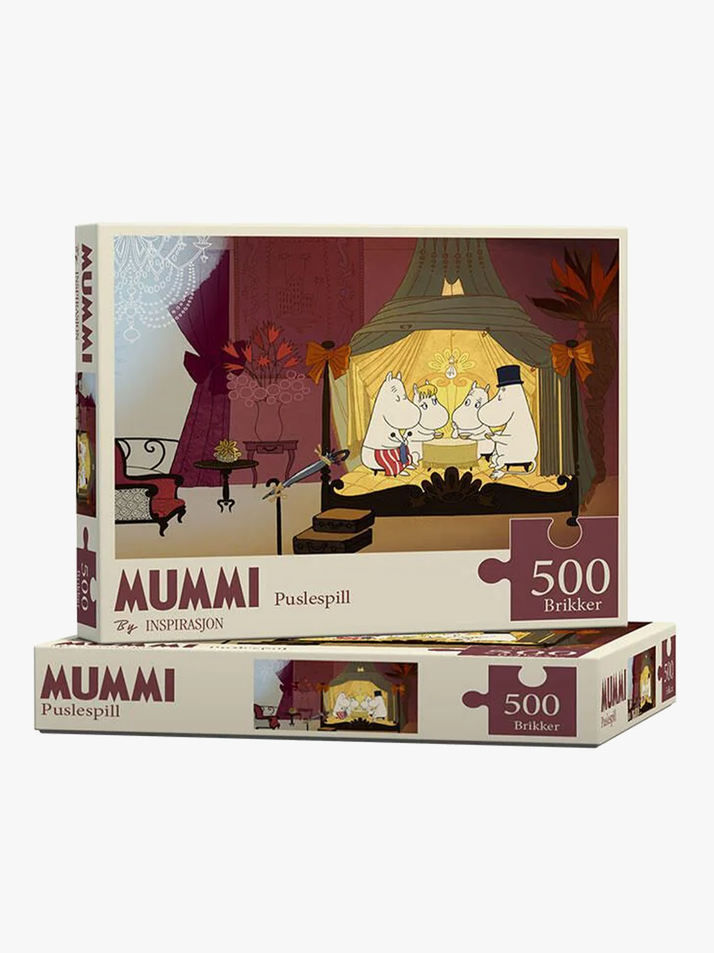 Mummitrollet Puslespill 500 I sengen Flerfarget