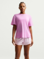 Nike One Relaxed Dri-Fit Short Sleeve Top Lt Magenta / White