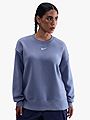 Nike Pheonix Fleece Oversized Crew-Neck Sweatshirt World Indigo / Sail