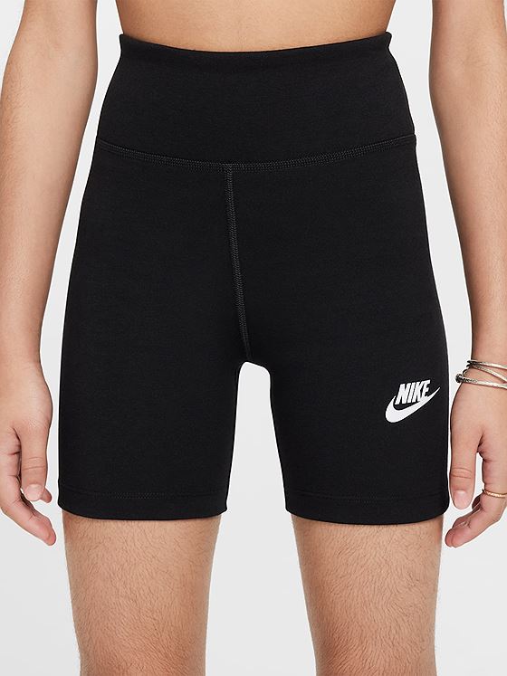 Nike Sportswear Classic High-Waisted 5" Biker Shorts Black / White
