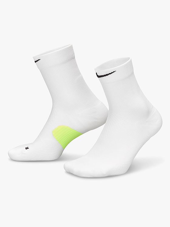 Nike Fast Midweight Microcrew 1 Pair 168 White / Volt / Black