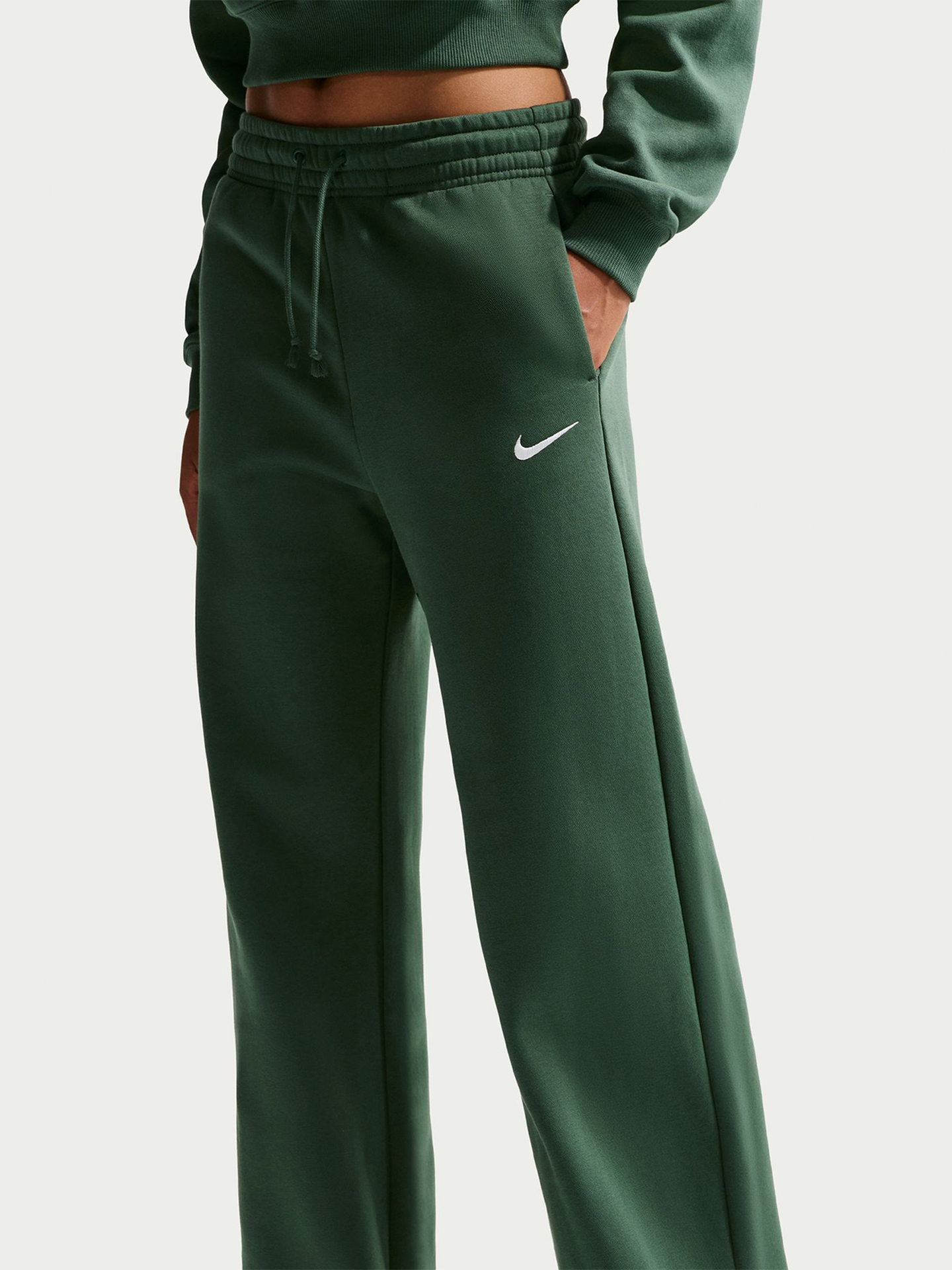 Nike Sportswear Phoenix Hige-Waisted Wide Pants Fir / Sail