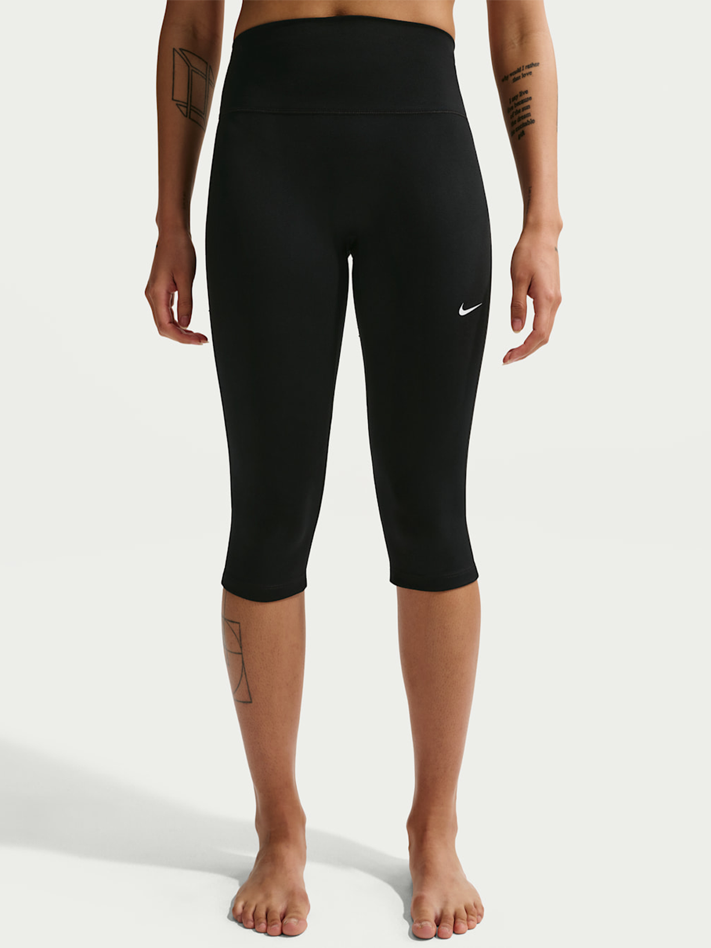 Nike One Dri-Fit High-Waisted Capri Leggings Useam Black / White