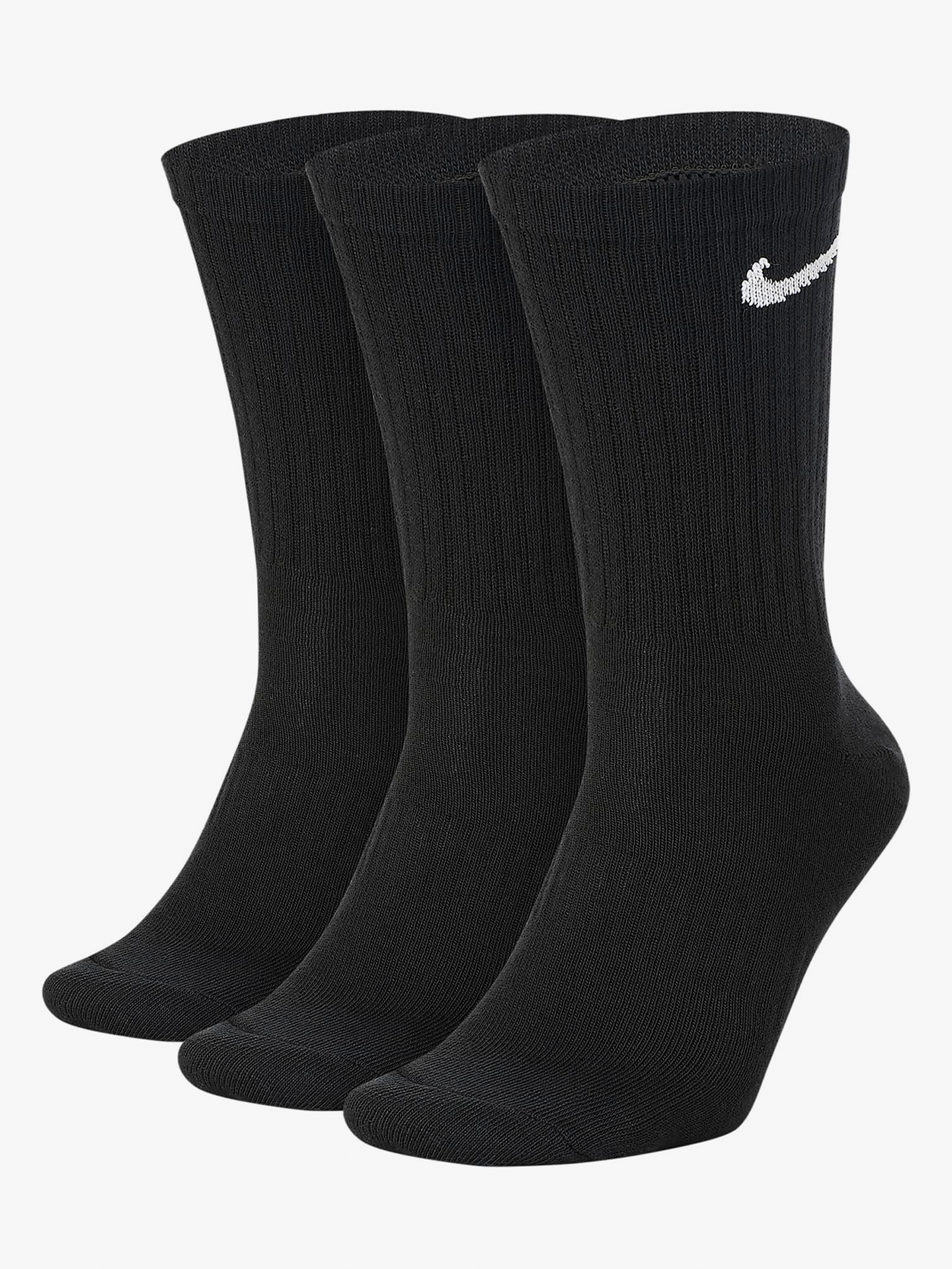 Nike Everyday Lightweight Training Crew Socks 3PK Black / White