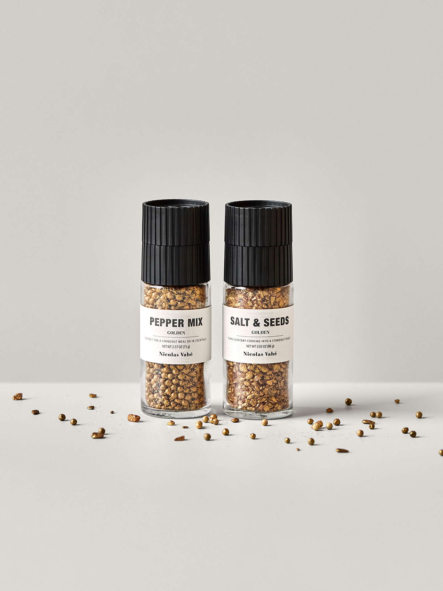 Nicolas Vahé Gift box, Golden pepper mix & golden salt & seeds, 86 g / 73 g Flerfarget