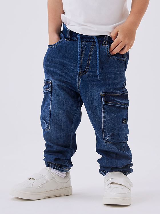 Name It Ben Baggy R Cargo Jeans 9770-Yt Dark blue denim