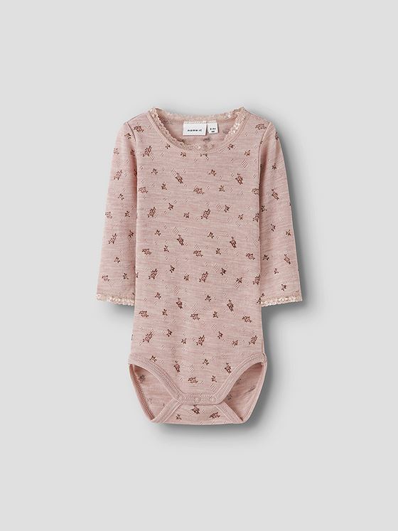 Name It Wang Wool Needle Long Sleeve Body Shadow Gray