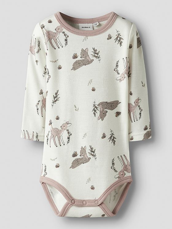 Name It Willitus Wool Long Sleeve Body Snow White