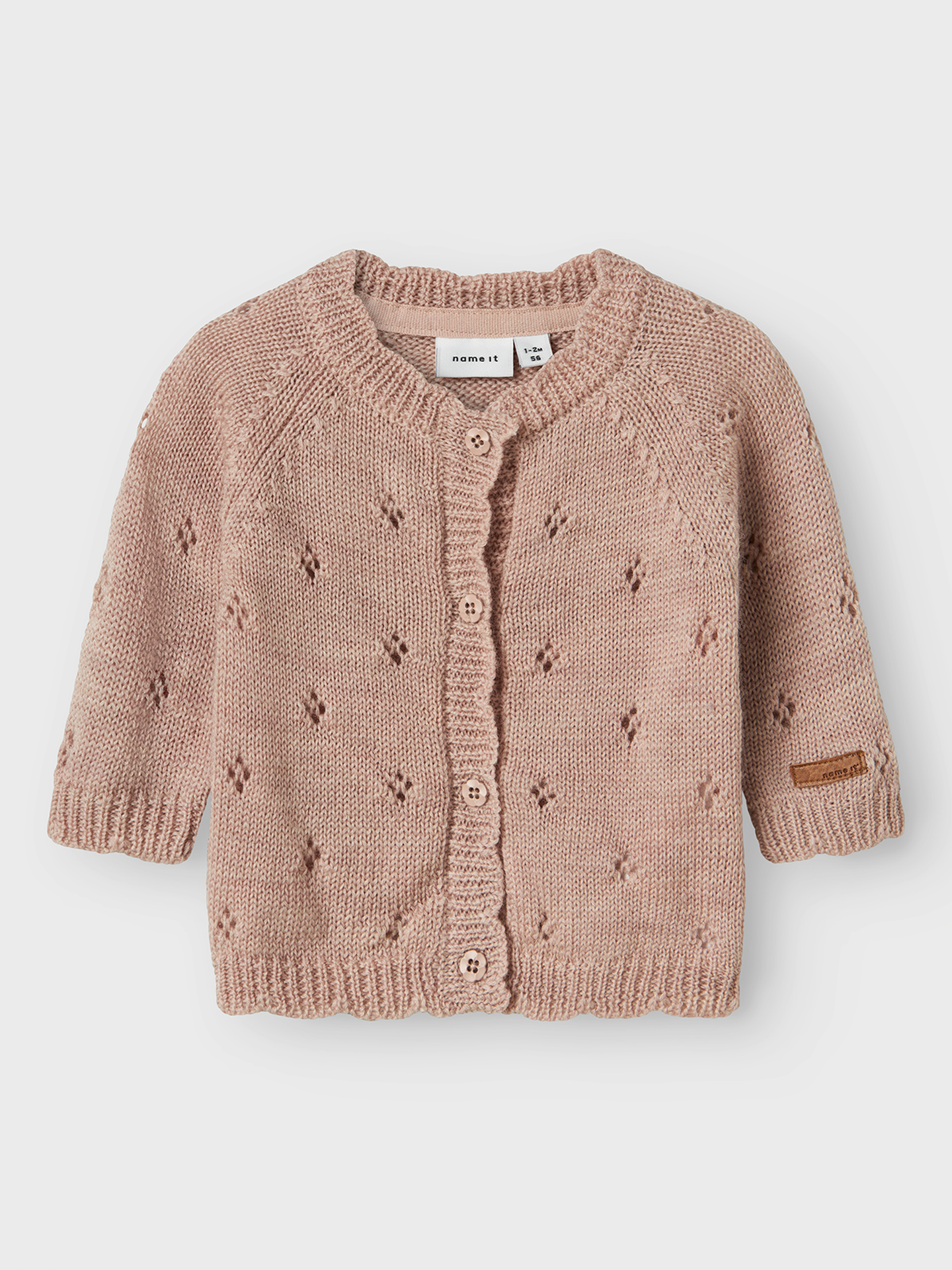 Name It Wrilla Wool Long Sleeve Knit Card Shadow Gray