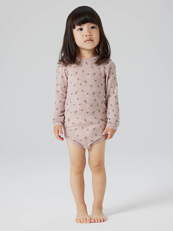 Name It Wang Wool Needle Long Sleeve Body Shadow Gray