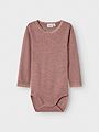 Name It Wang Wool Needle Long Sleeve Body Solid Rosa