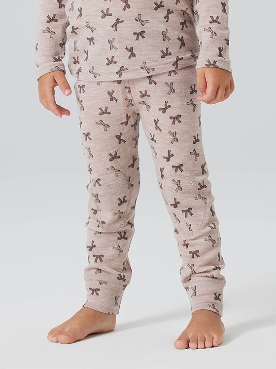 Name It Wang Wool Rib Legging All Over Print Shadow Gray