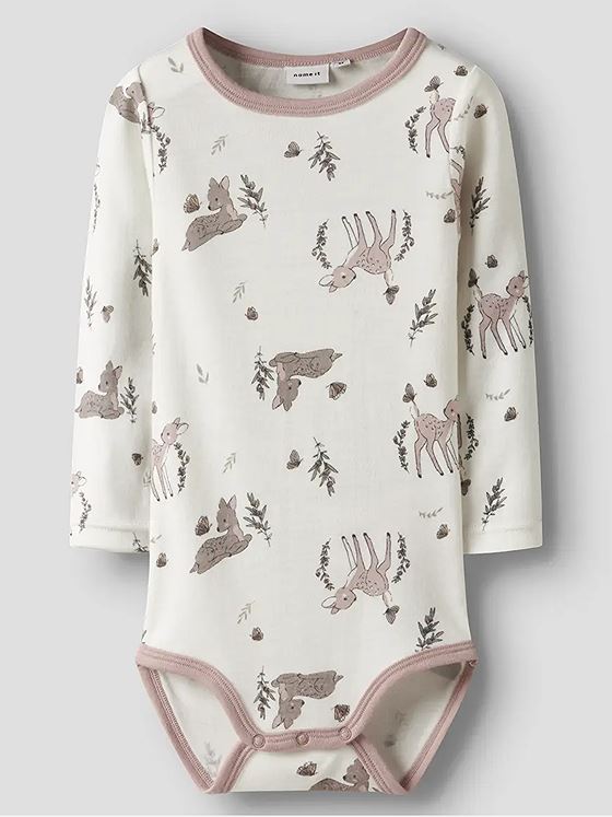 Name It Willitus Wool Long Sleeve Body SnowWhite