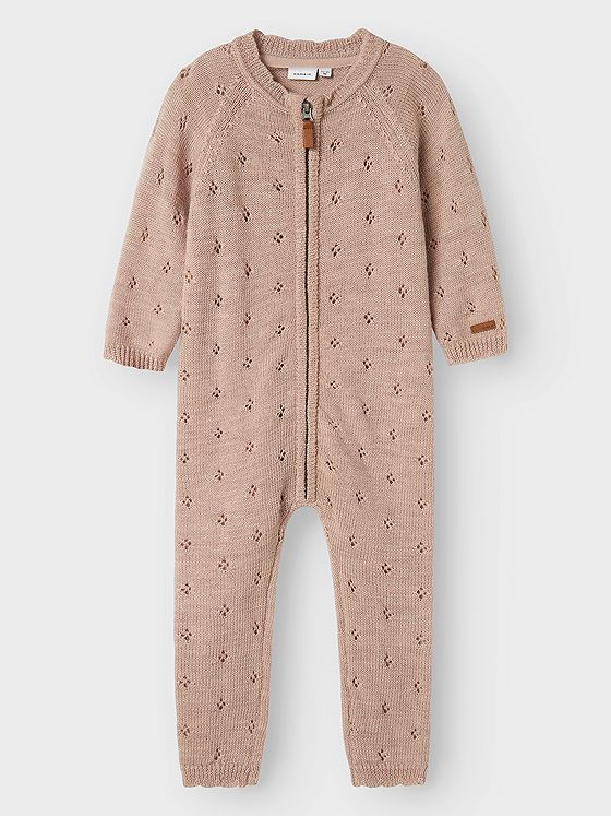 Name It Wrilla Wool Long Sleeve Knit Suit Shadow Grey