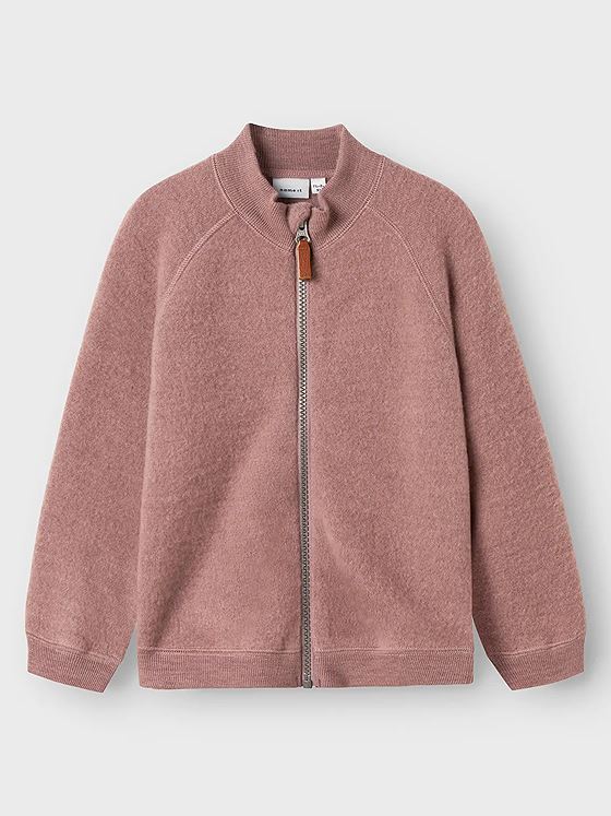 Name It Wmino Wool Brushed Long Sleeve Cardigan Antler