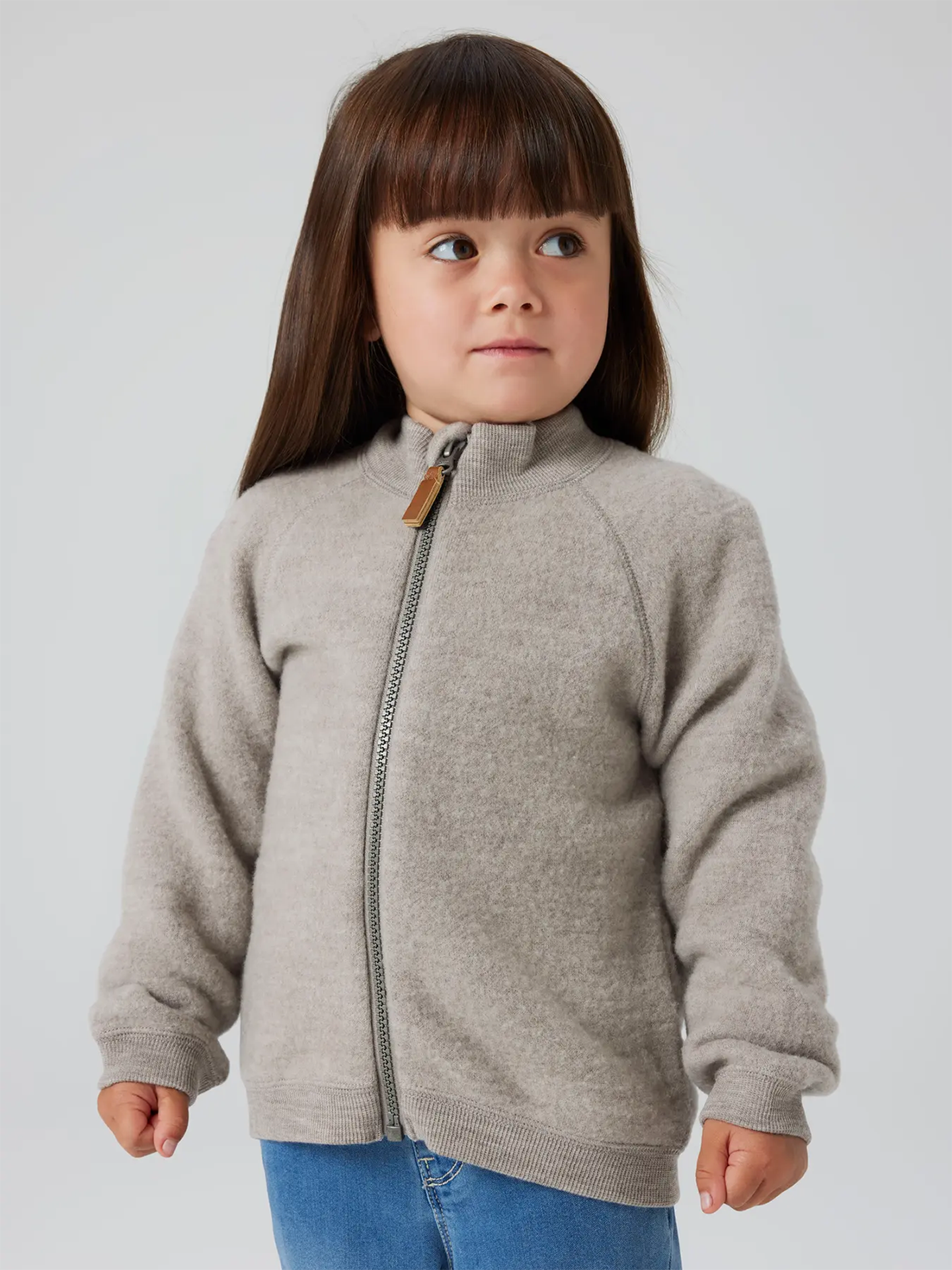 Name It Wmino Wool Brushed Long Sleeve Cardigan Satellite