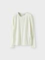 Name It Wang Wool Needle Long Sleeve Top Solid Snow White