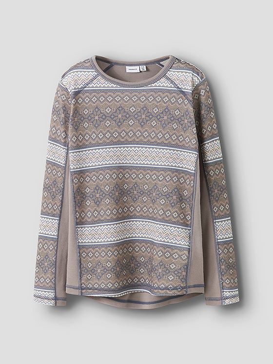 Name It Willto Wool Long Sleeve Top Satellite