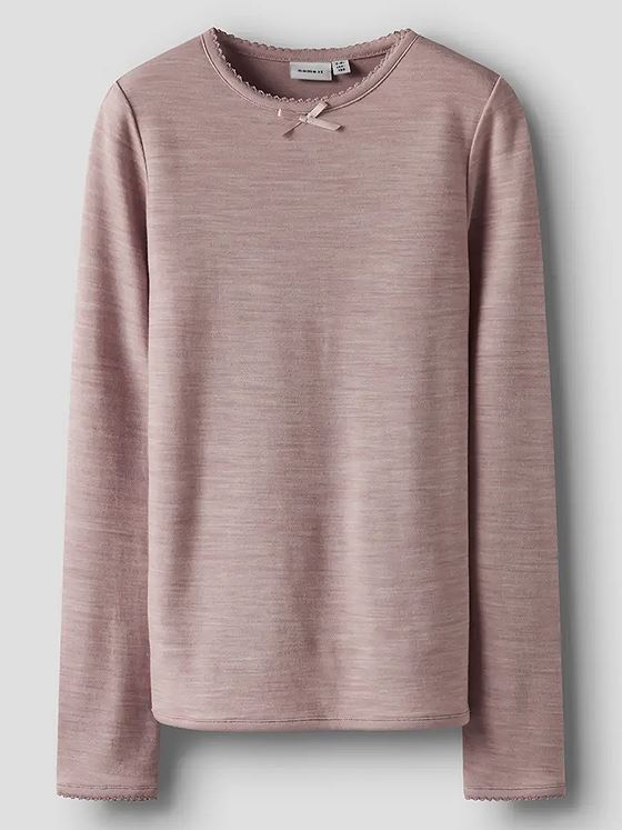 Name It Wyla Wo/Vi Long Sleeve Top Shadow Gray