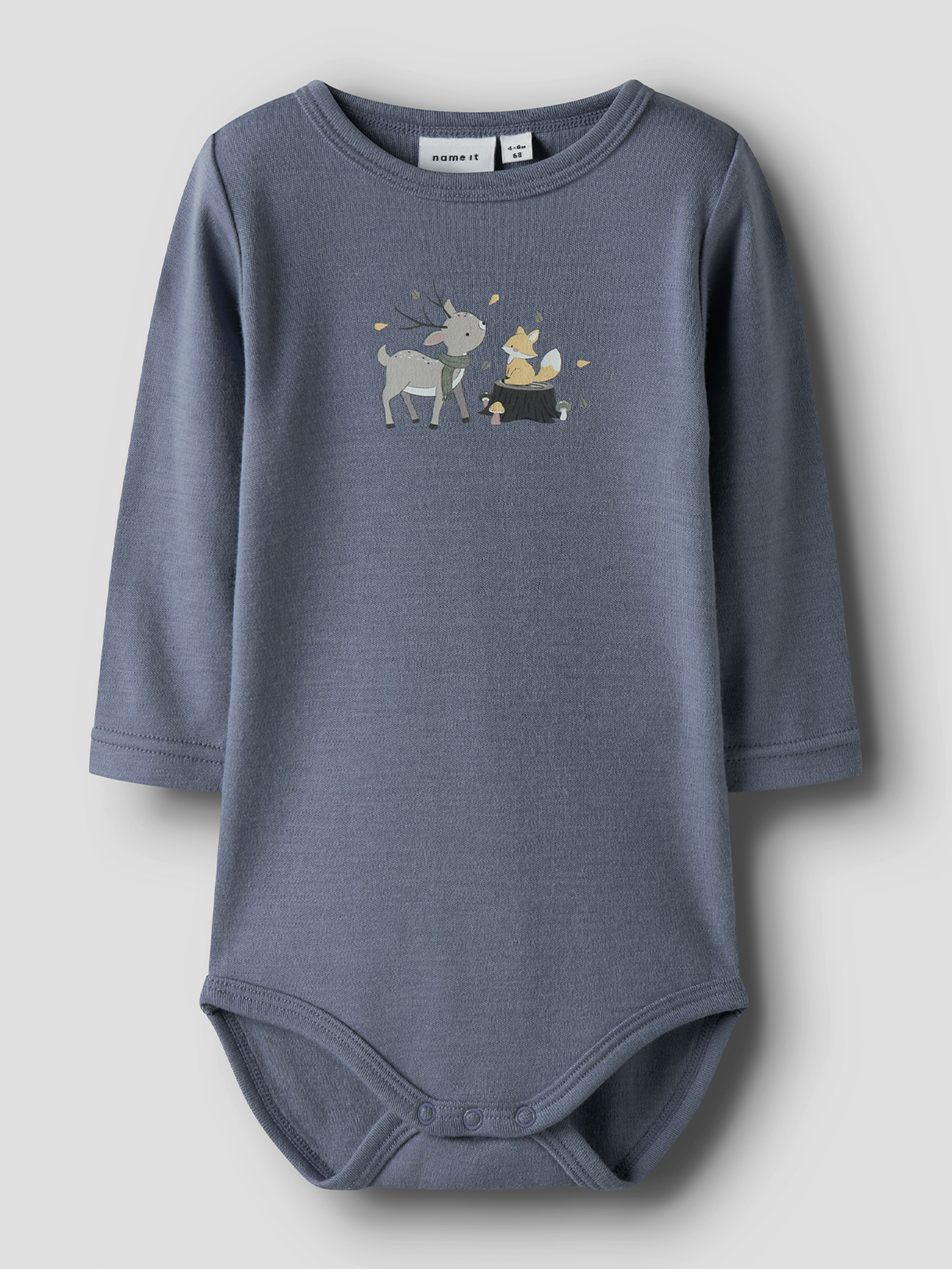 Name It Willitus Wool Long Sleeve Body Folkstone Gray