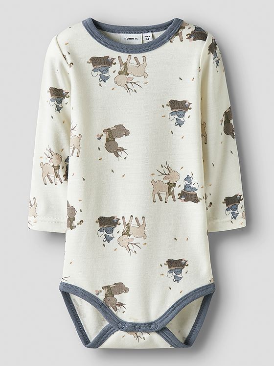 Name It Willitus Wool Long Sleeve Body Snow White