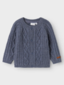 Name It Wrilla Wool Long Sleeve Knit Cardigan Folkstone Gray