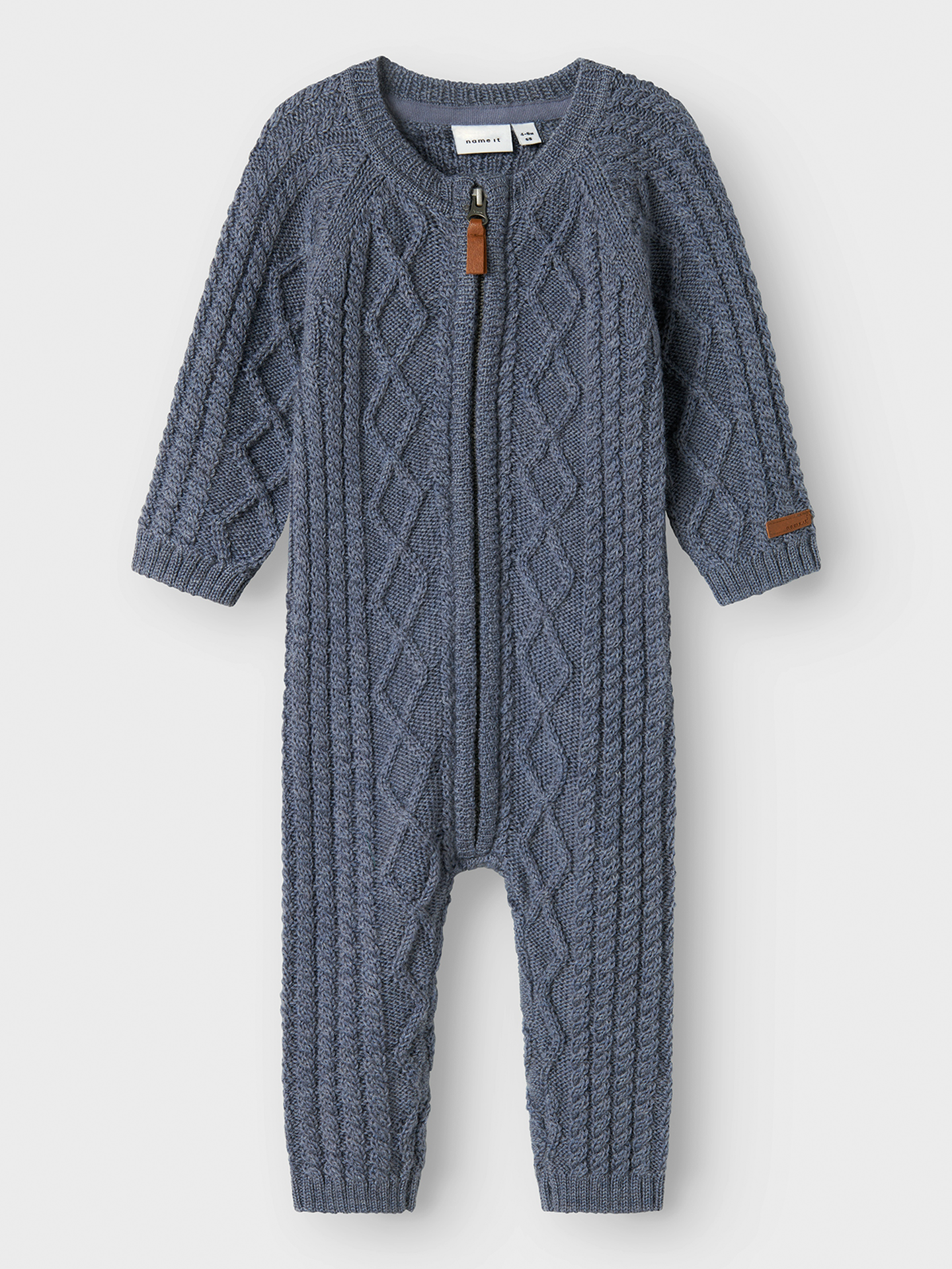 Name It Wrilla Wool Long Sleeve Knit Suit Folkstone Gray