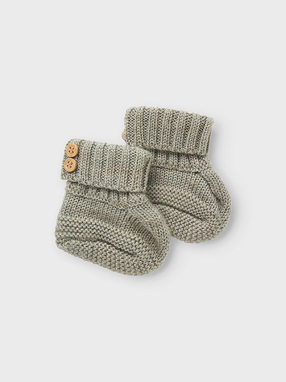 Name It Wrilla Wool Knit Slippers Dried Sage