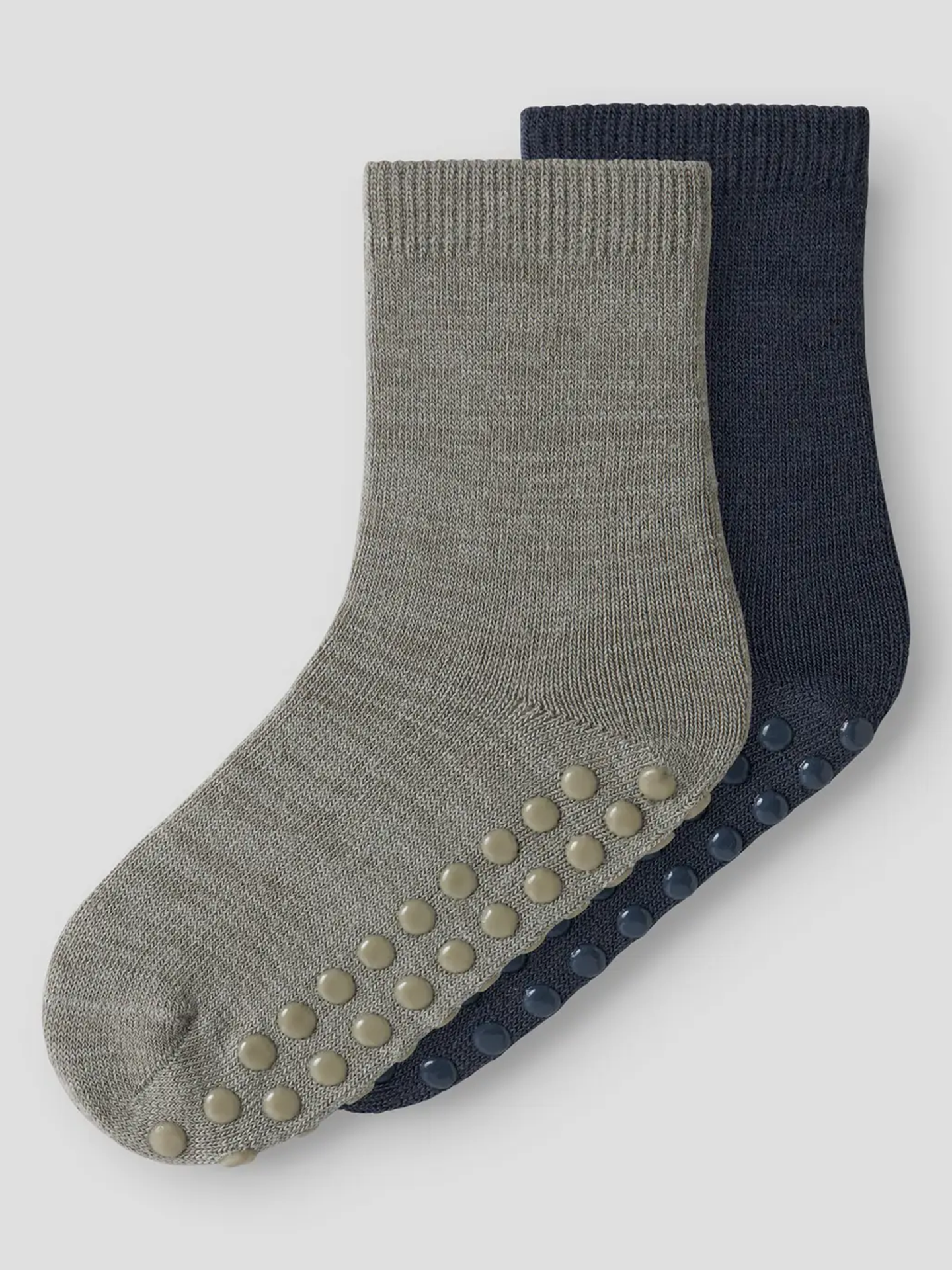 Name It Wak Wool Blend 2 Pack Sock With Non Skid Dried Sage