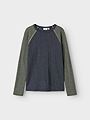 Name It Wang Wool Needle Long Sleeve Top Solid Ombre Blue