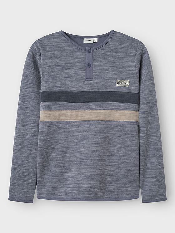 Name It Wuppo Wo/Co Long Sleeve Top Folkstone Gray