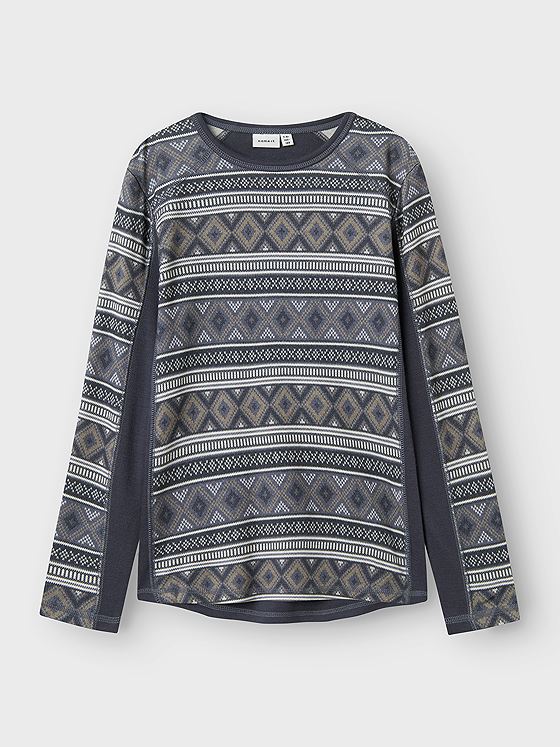 Name It Willto Wool Long Sleeve Top Ombre Blue