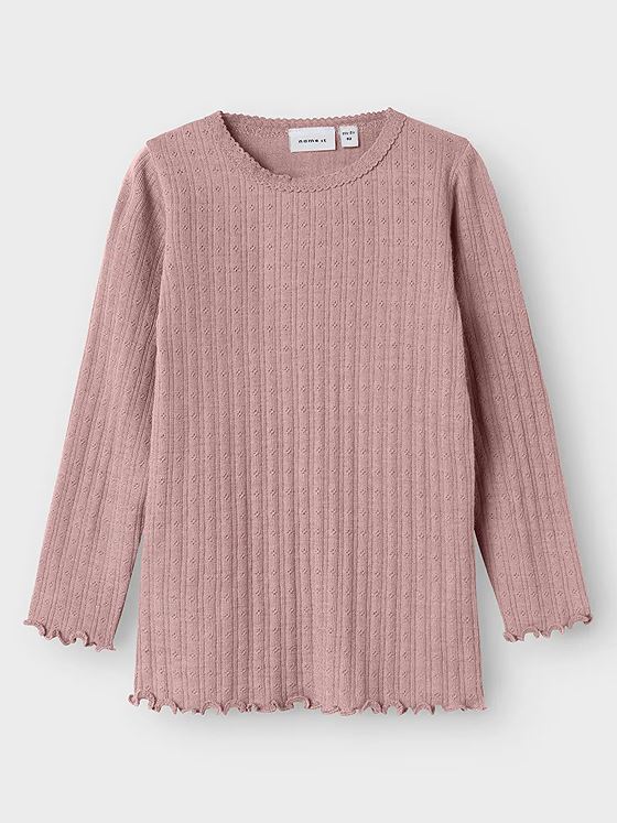 Name It Wossa Wo/Si Rib Long Sleeve Top Antler