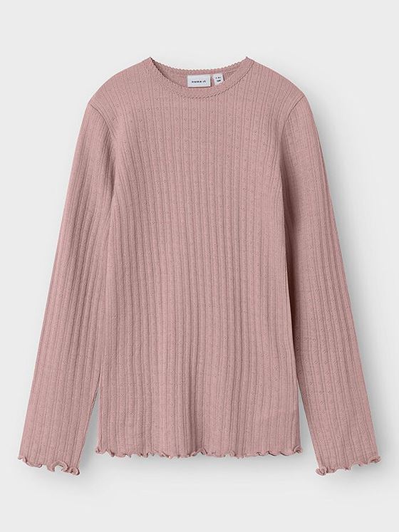 Name It Wossa Wo/Si Rib Long Sleeve Top Antler