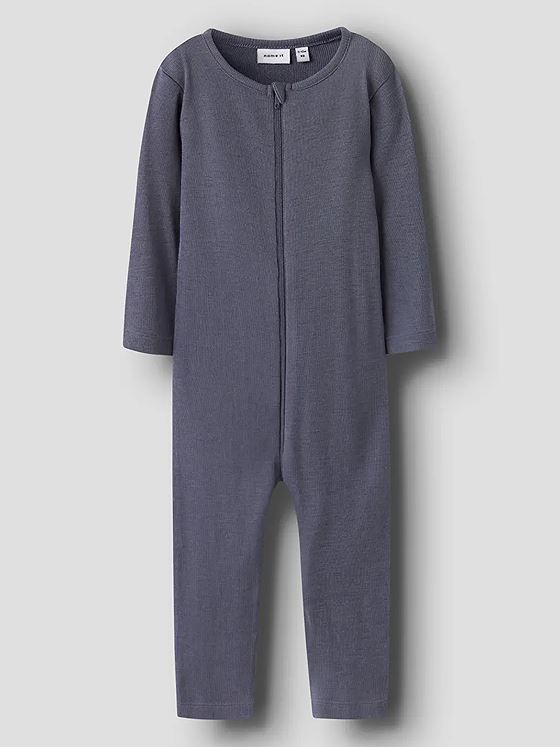 Name It Wossa Wo/Si Rib Nightsuit Folkstone Gray
