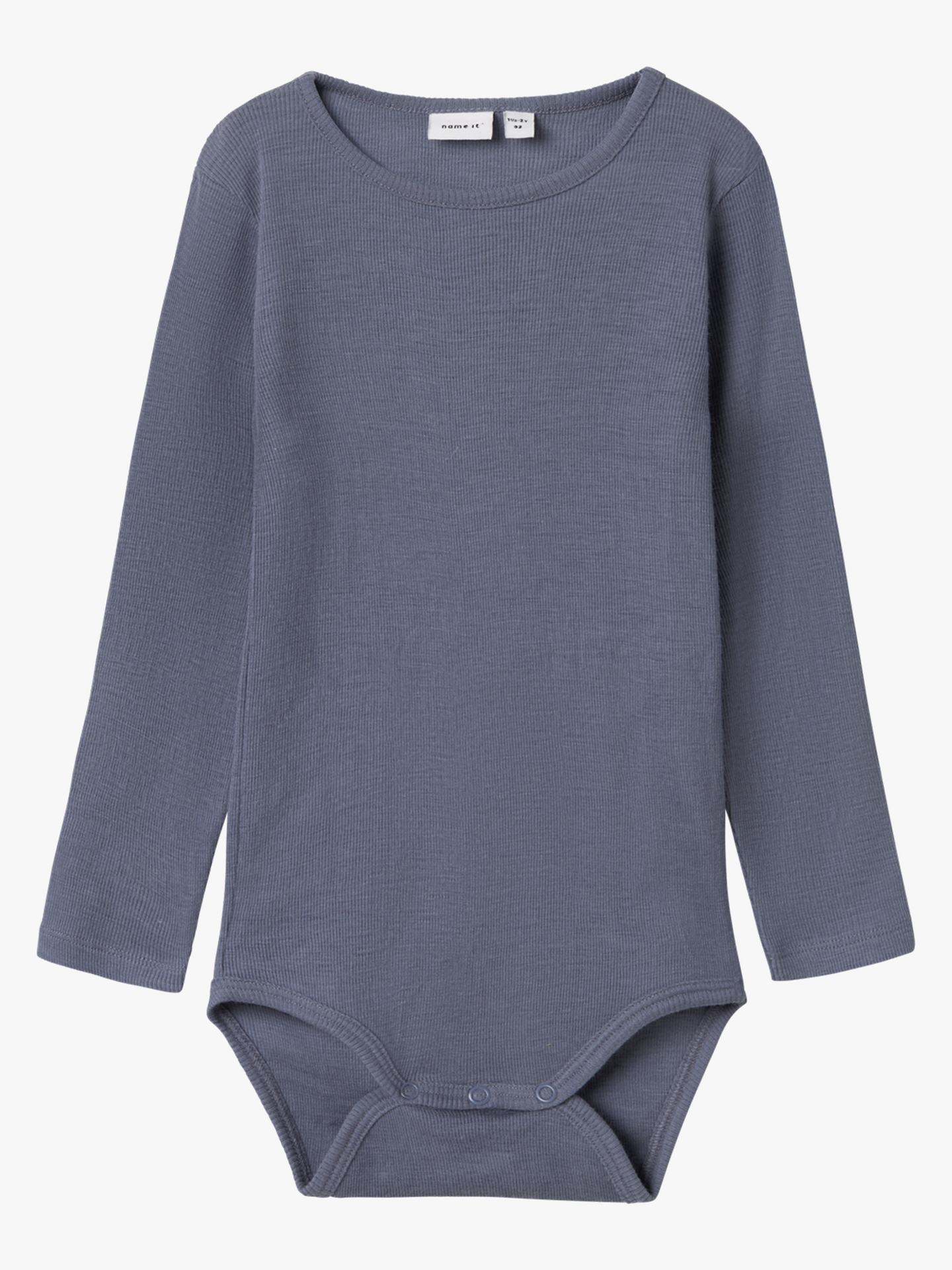 Name It Wossa Wo/Si Rib Long Sleeve Body Folkstone Gray