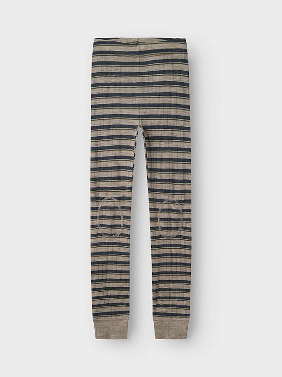 Name It Wang Wool Needle Longjohn Stripe Satellite