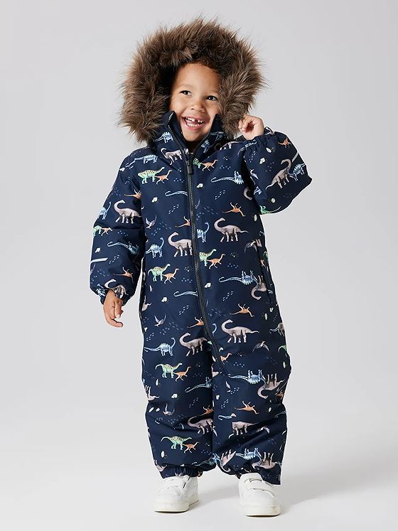 Name It Snow10 Suit All Over Print Dark Sapphire DINO EARTH