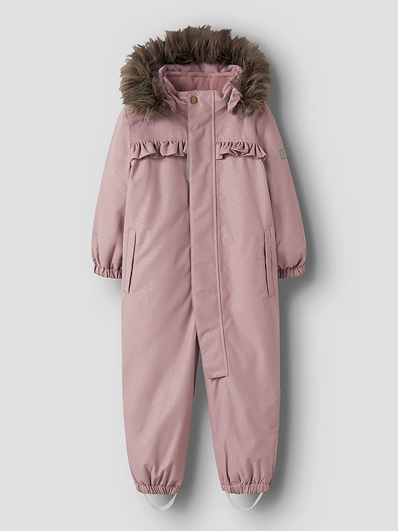 Name It Snow10 Suit Frill Glitter Fo Woodrose
