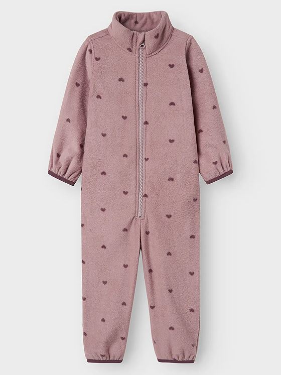 Name It Spektra Fleece Suit All Over Print Woodrose