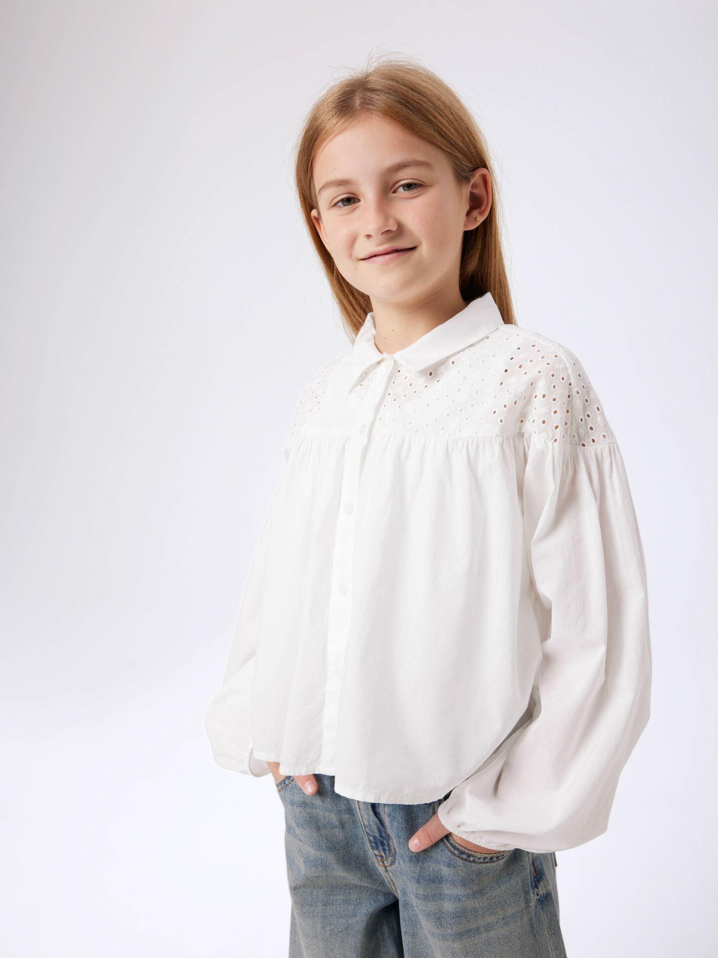 Name It Tora Long Sleeve Shirt Bright White