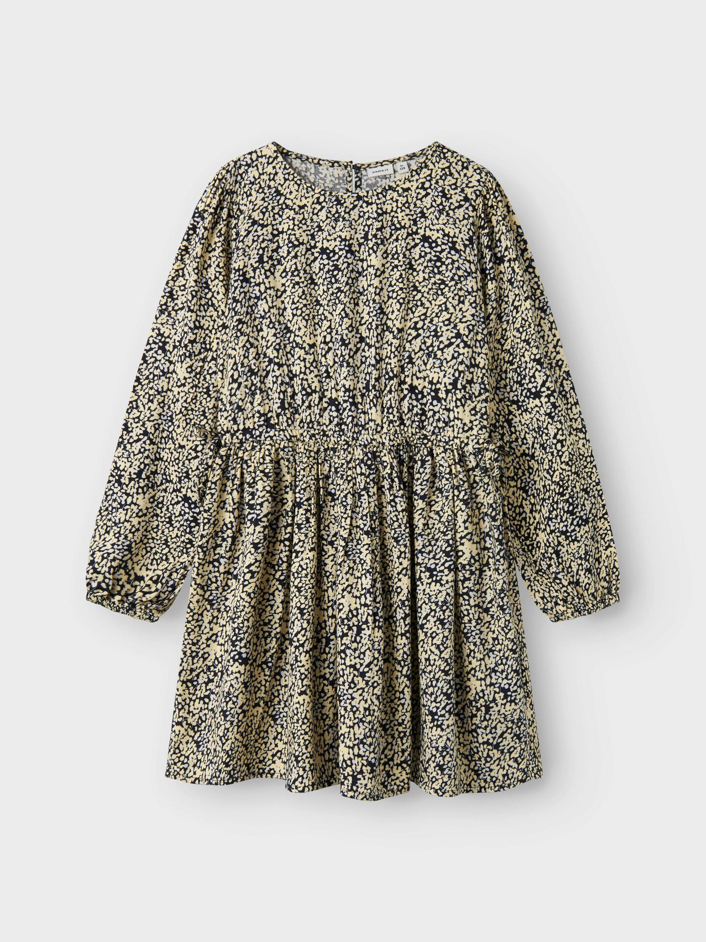 Name It Tirulle Bow Long Sleeve Dress Pastel Yellow