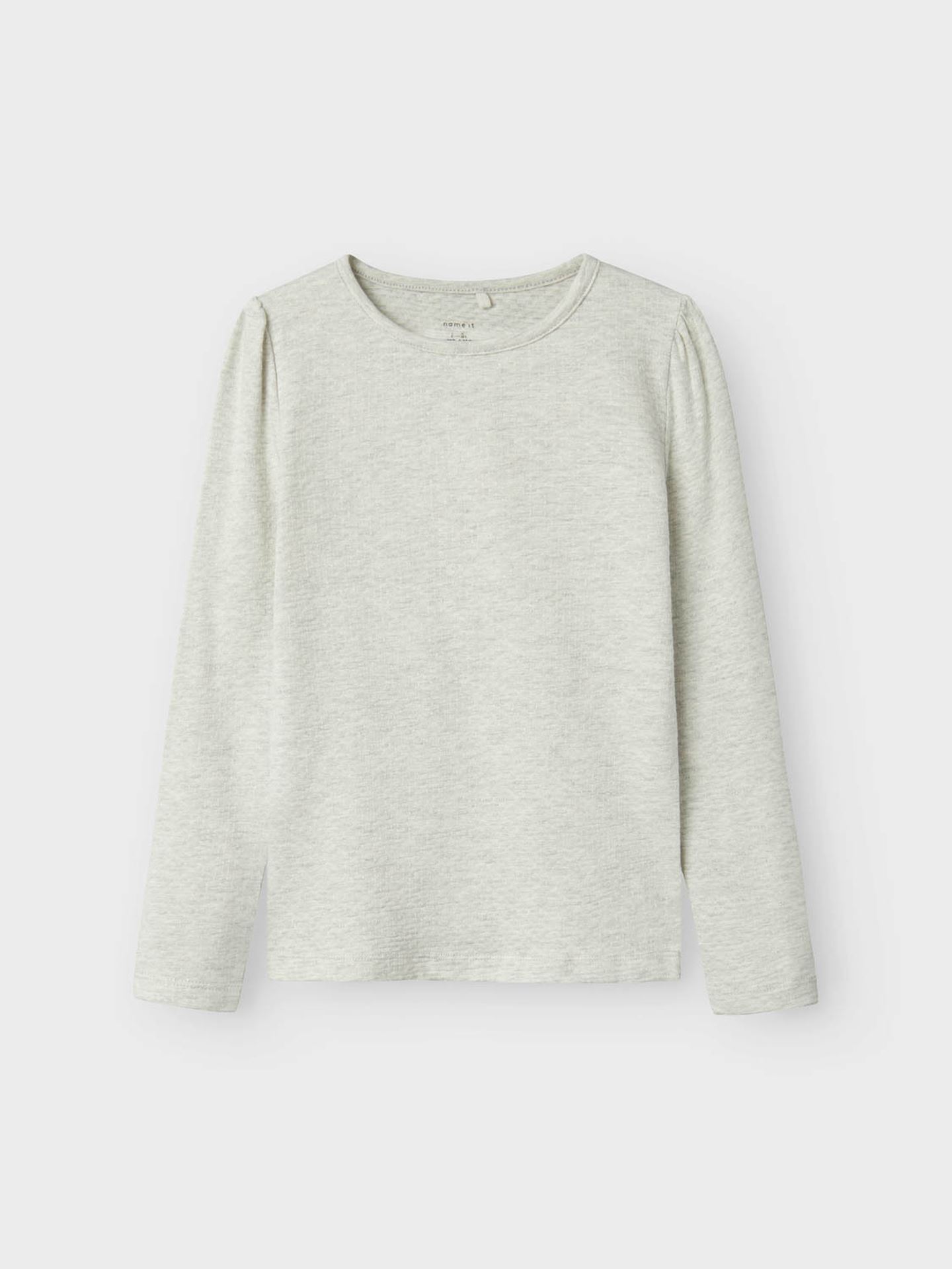 Name It Tannea Long Sleeve Slim Top Light Grey Melange